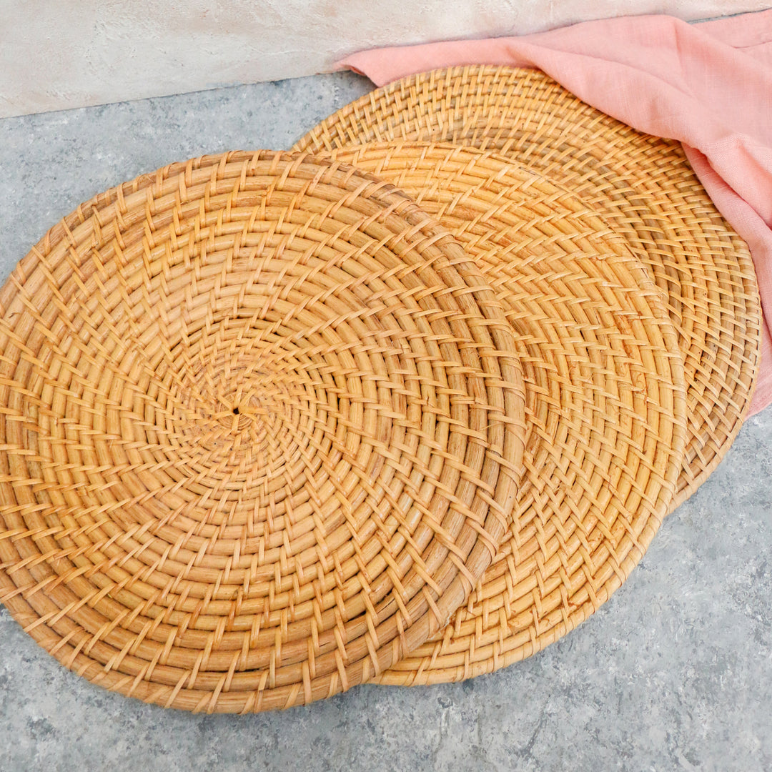 Round Cane Table Mat