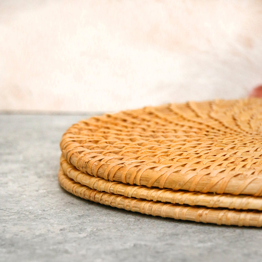 Round Cane Table Mat