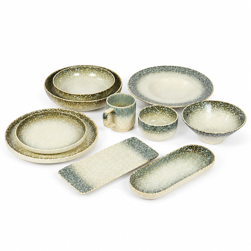Moss Speckled Dinnerware Set