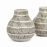 Load image into Gallery viewer, Ivory Ink Striped Vase

