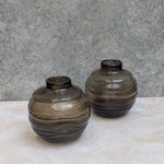 Load image into Gallery viewer, black glass vase
