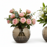 Load image into Gallery viewer, black glass vase
