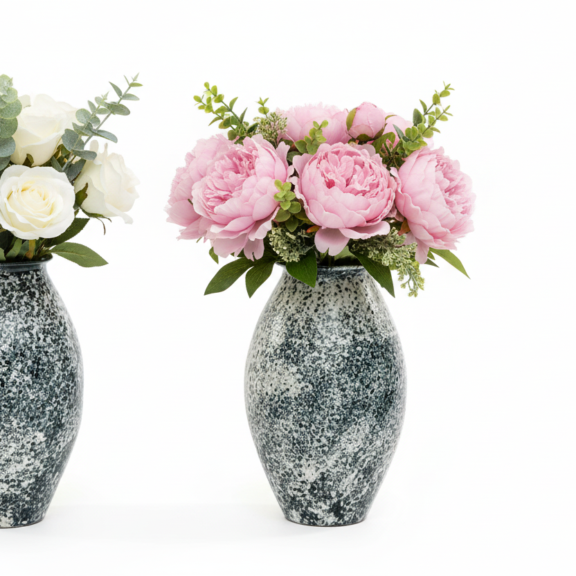 White and black Vase