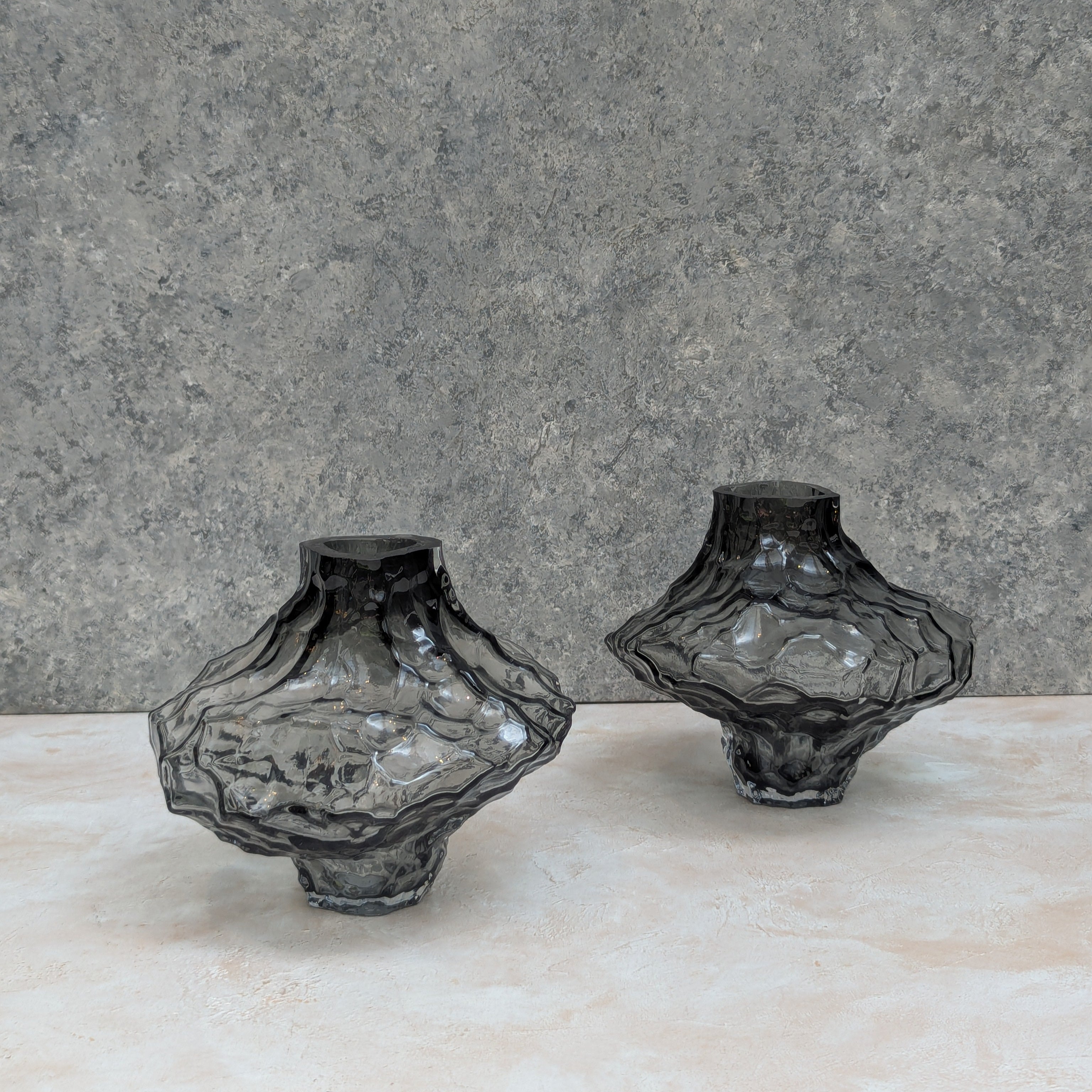 Night Black Canyon Glass Vase