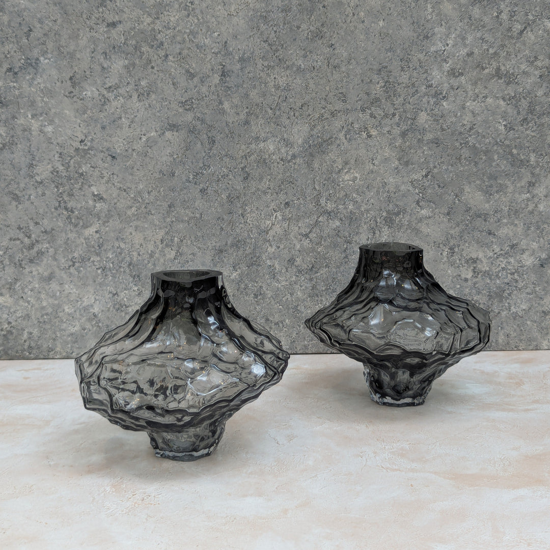 Night Black Canyon Glass Vase