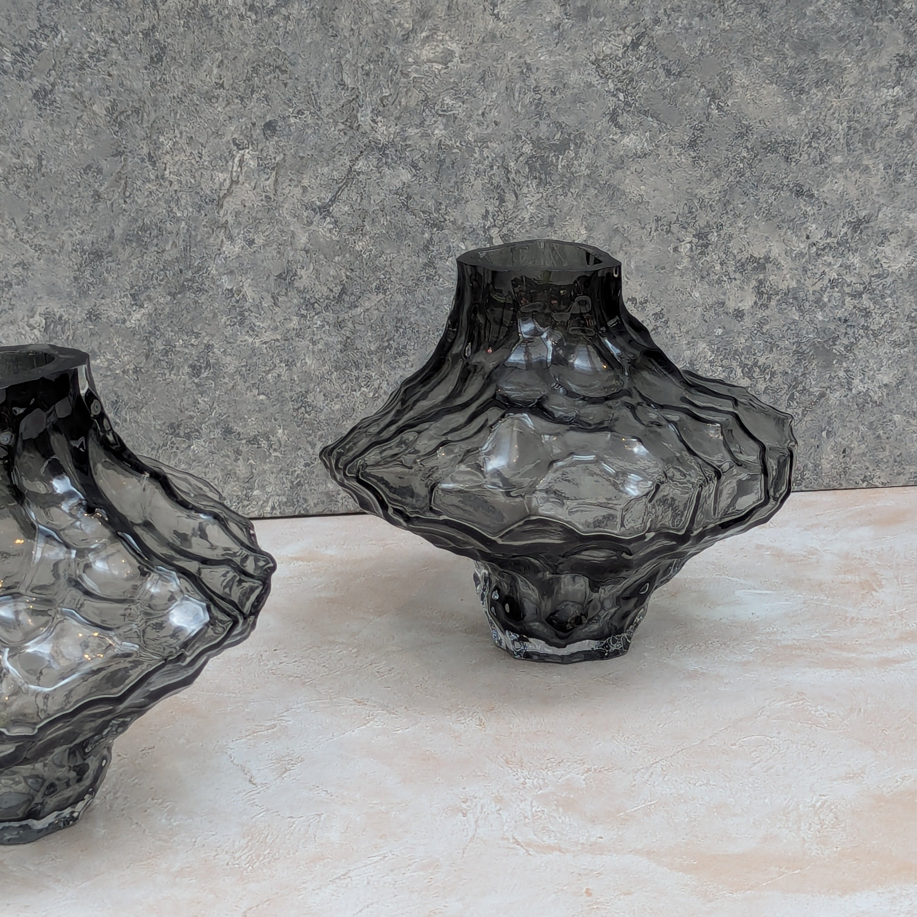 Night Black Canyon Glass Vase