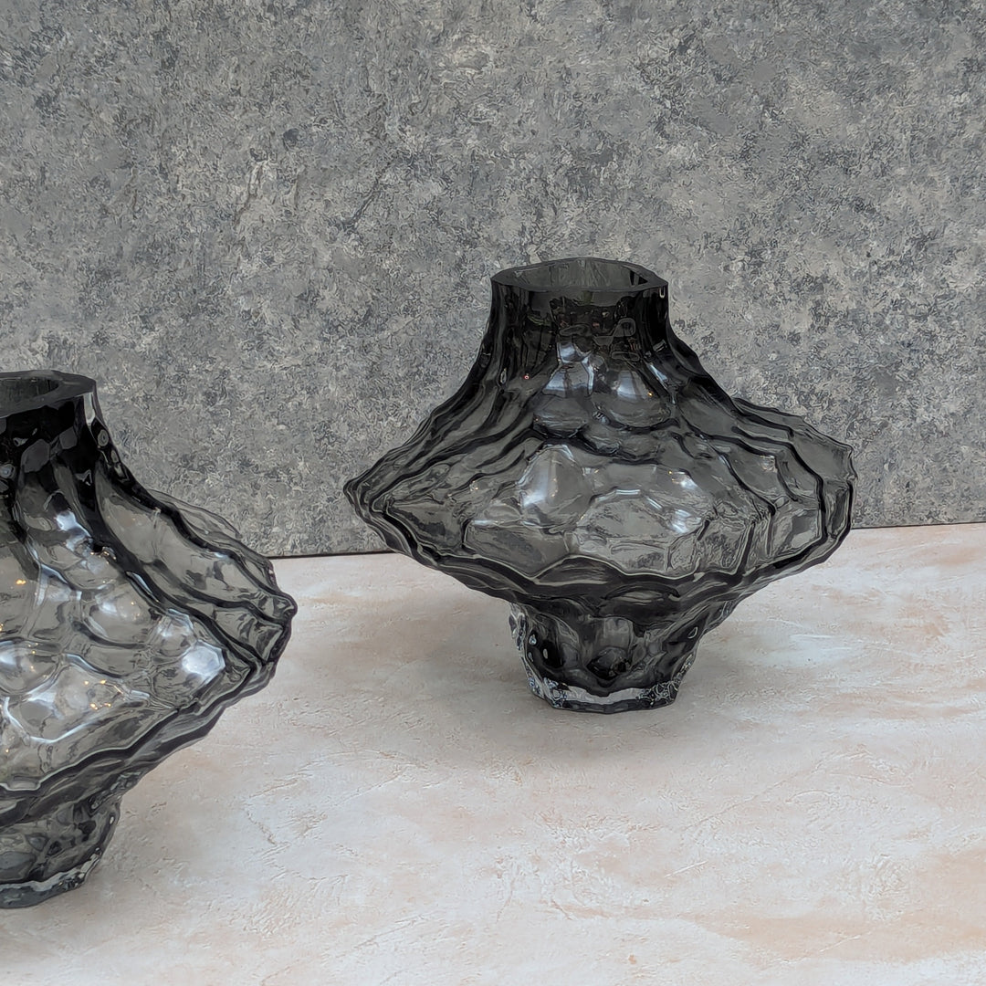 Night Black Canyon Glass Vase