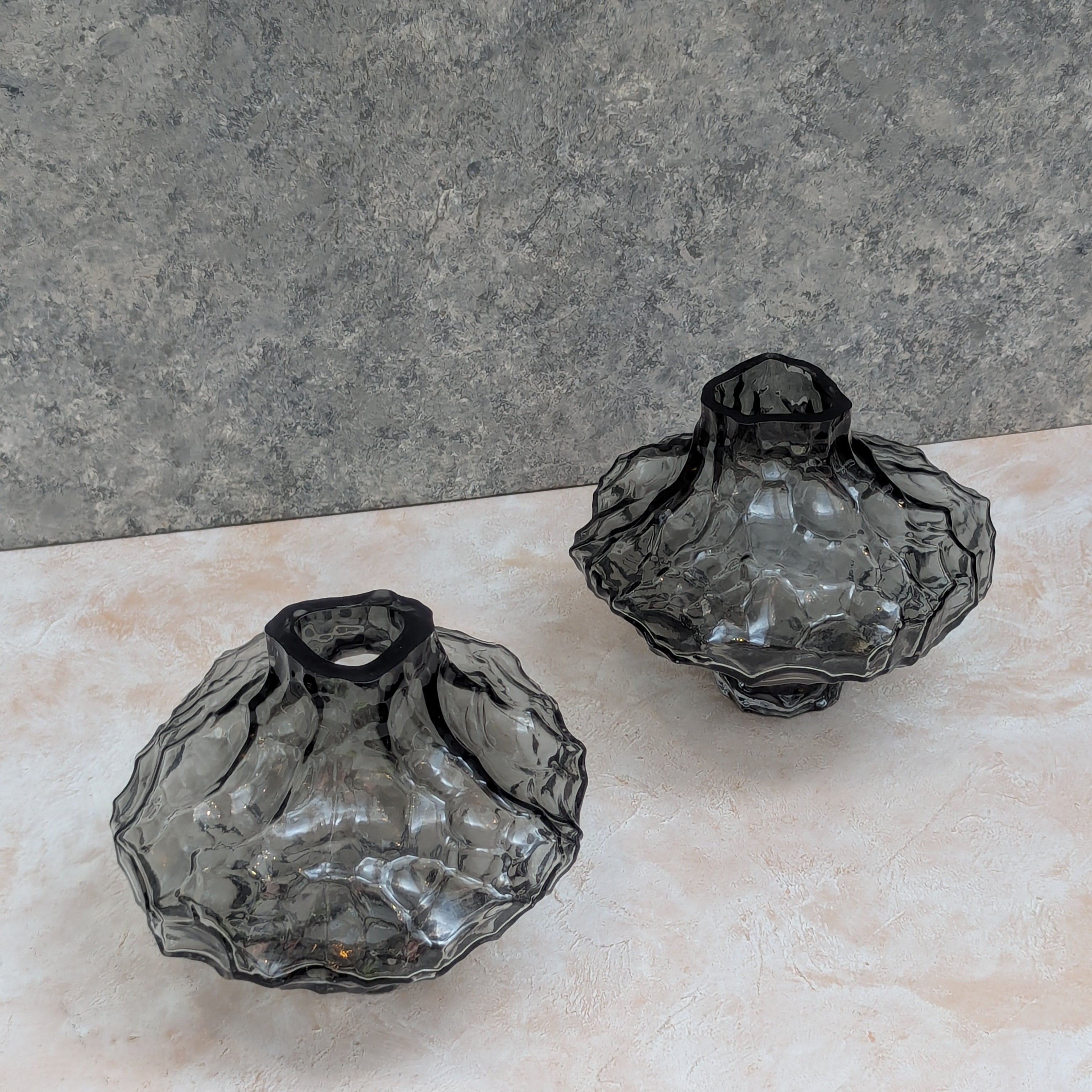 Night Black Canyon Glass Vase