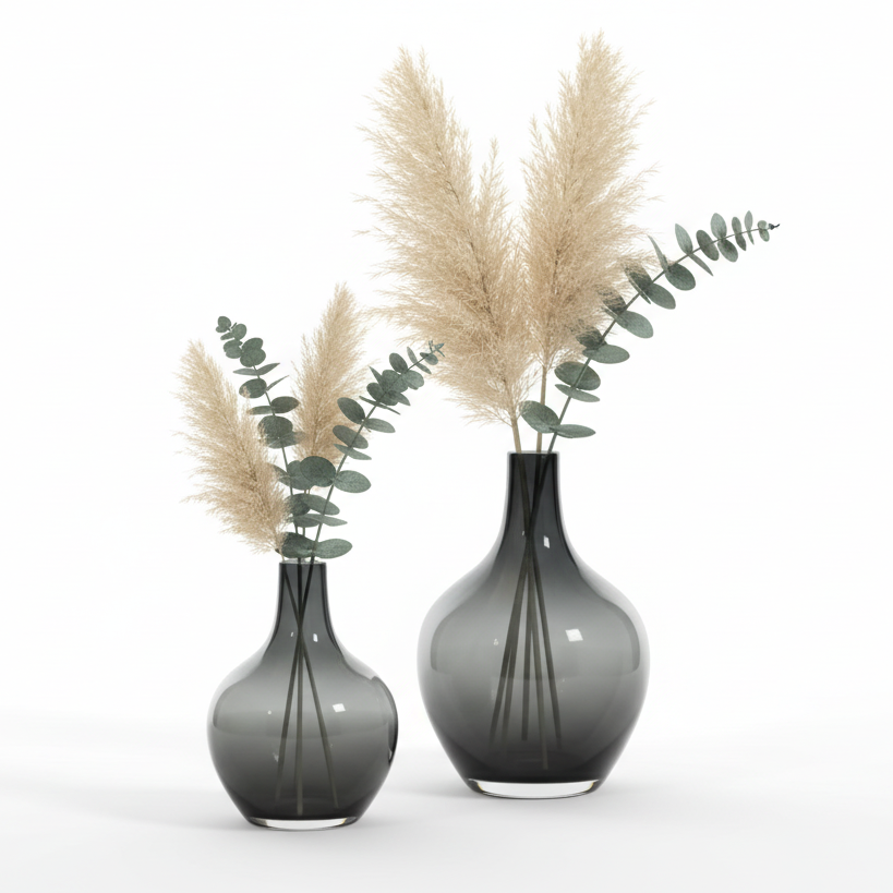 Simple Black Glass Vase