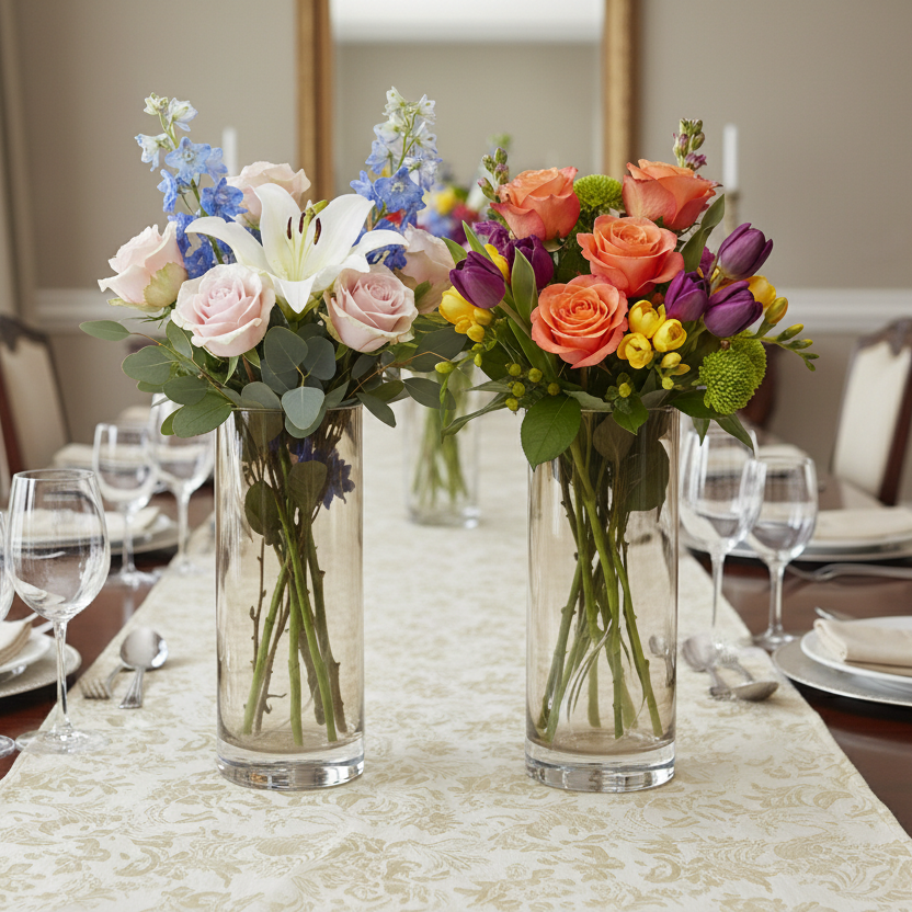 Light Gold Glass Vase