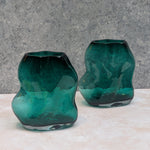 Load image into Gallery viewer, Knobby Green Glass Vase
