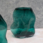 Load image into Gallery viewer, Knobby Green Glass Vase
