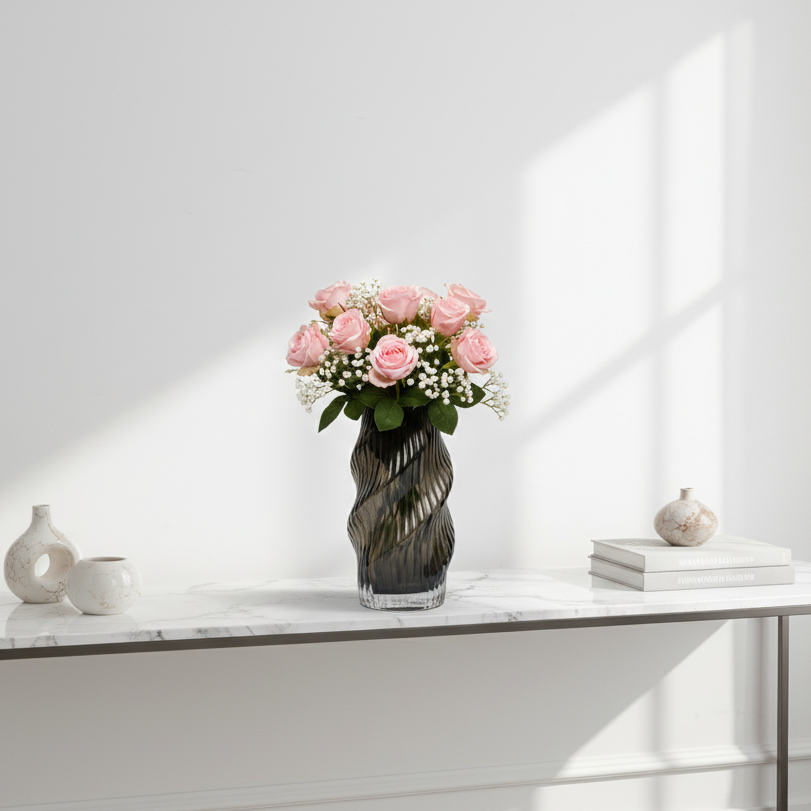 Black Glass Vase