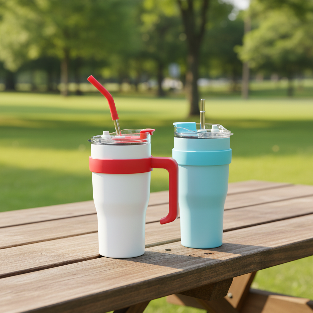 Vacuum Insulated Bottle with Straw