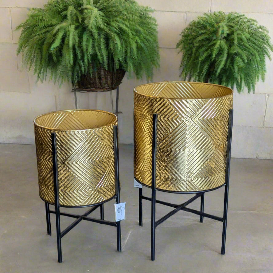 Gold Geometric Plant Holder