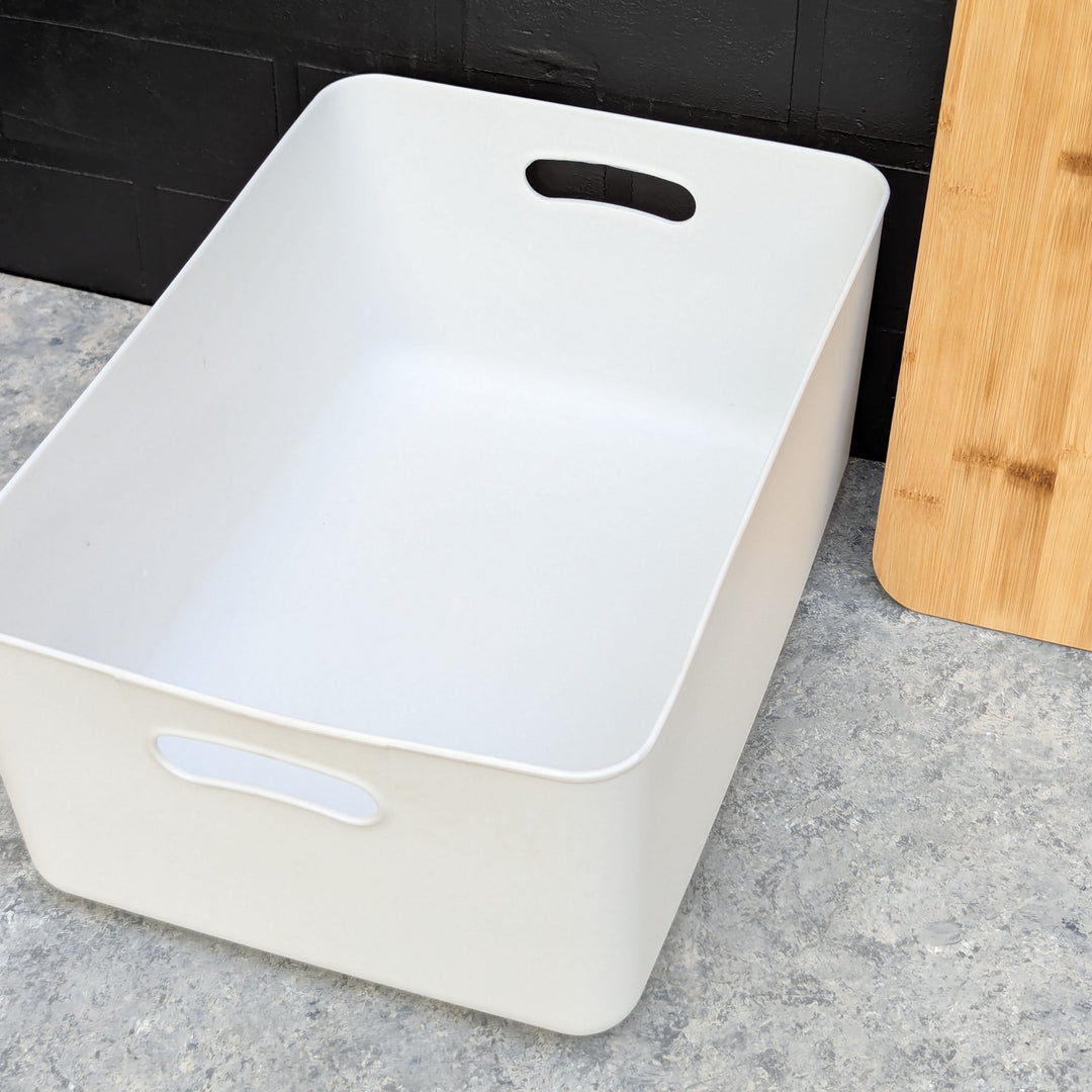 Plastic Storage Box with Bamboo Lid