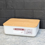Load image into Gallery viewer, Plastic Storage Box with Bamboo Lid

