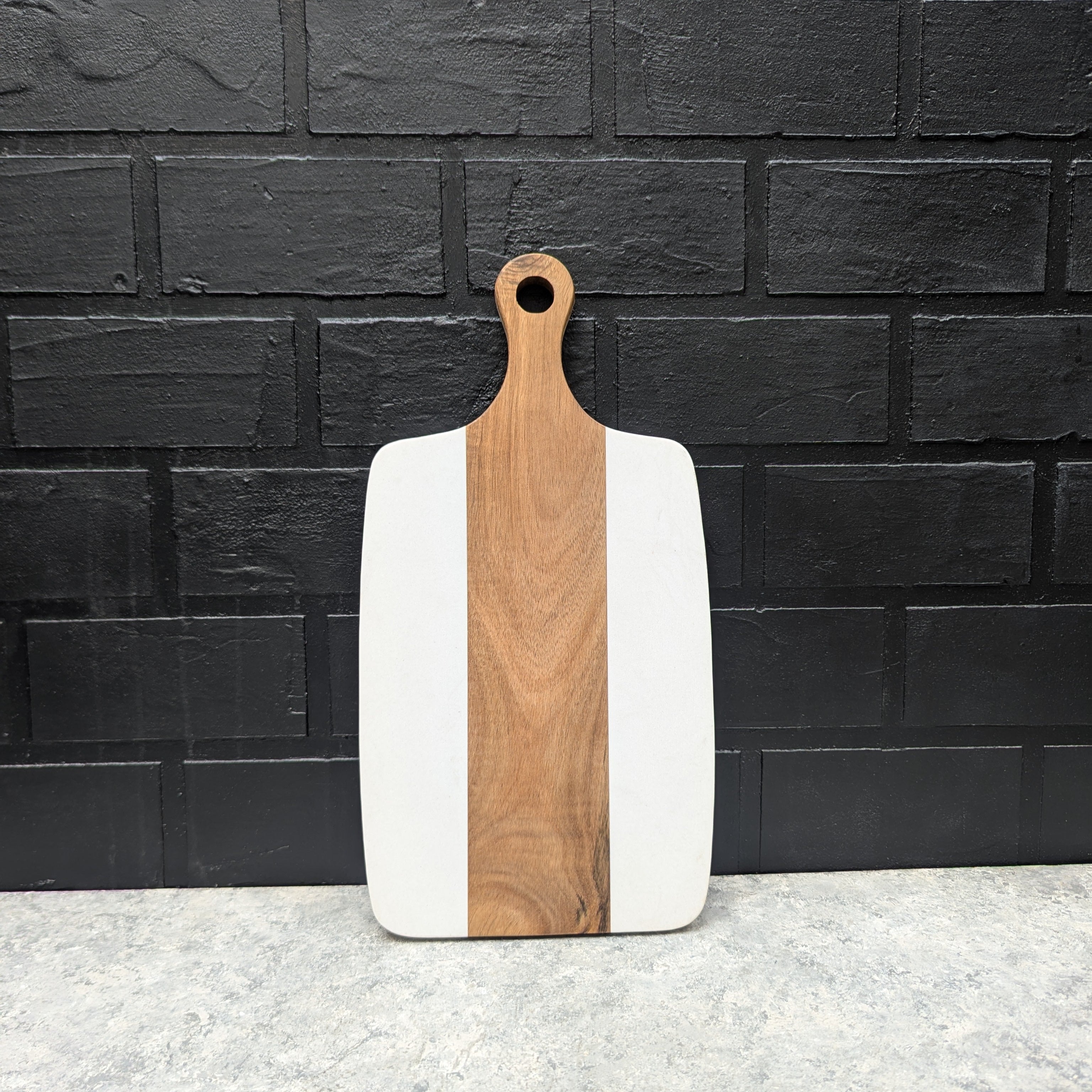 Wood and Marble Pizza Tray