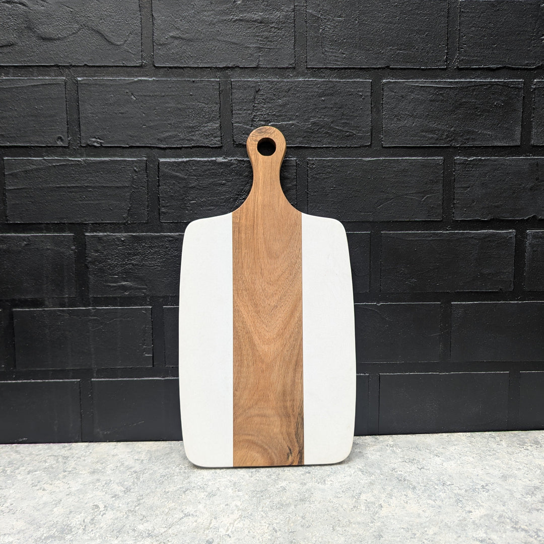 Wood and Marble Pizza Tray