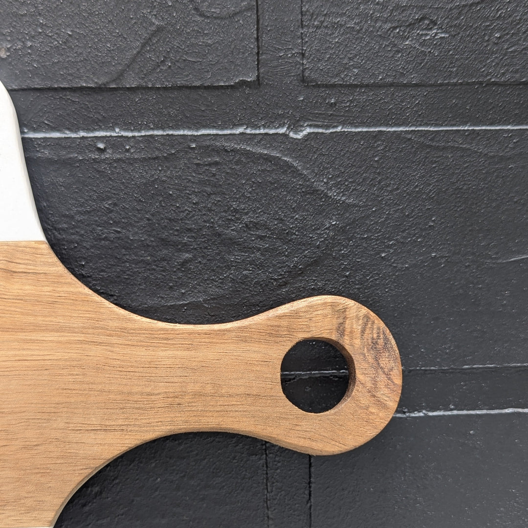 Wood and Marble Pizza Tray