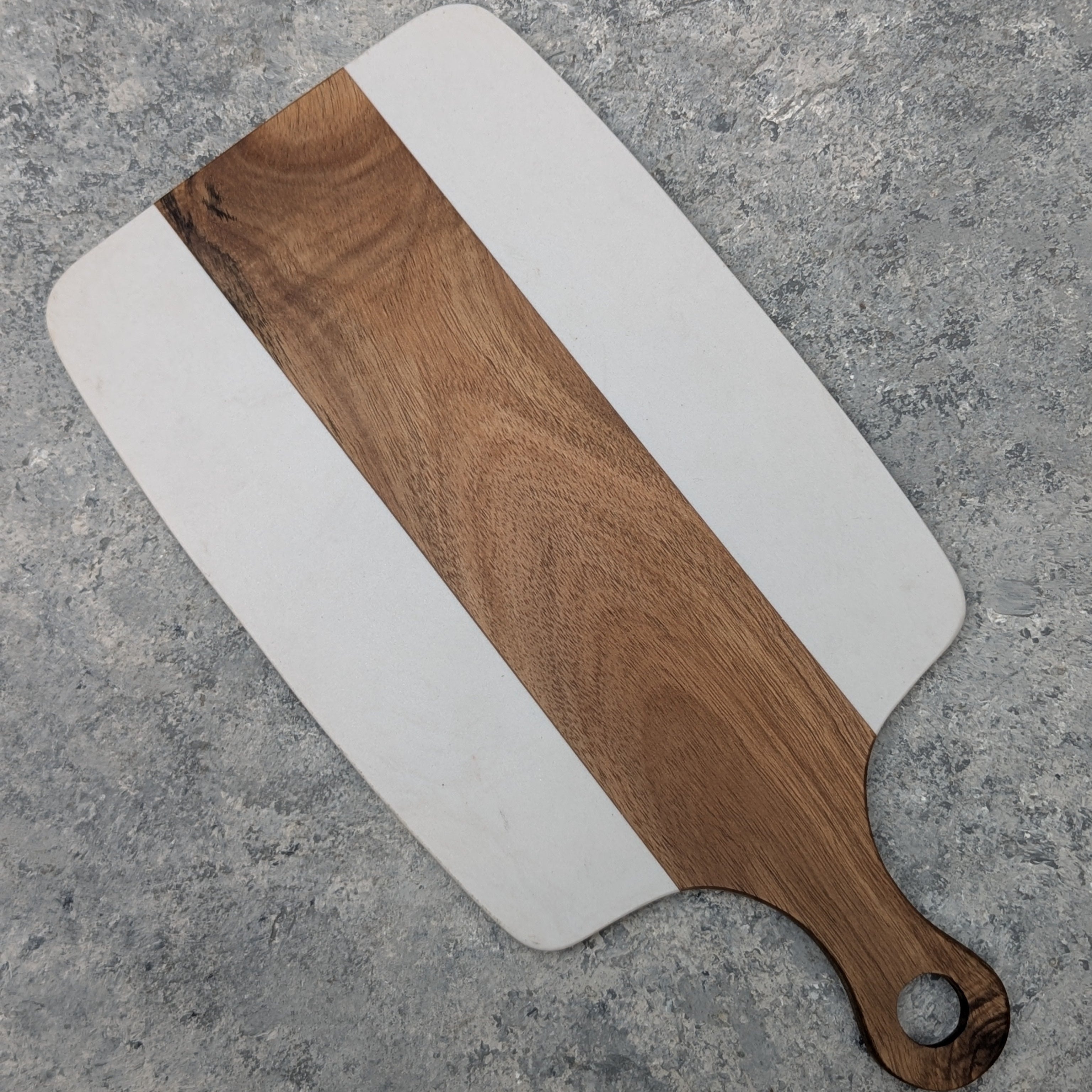 Wood and Marble Pizza Tray