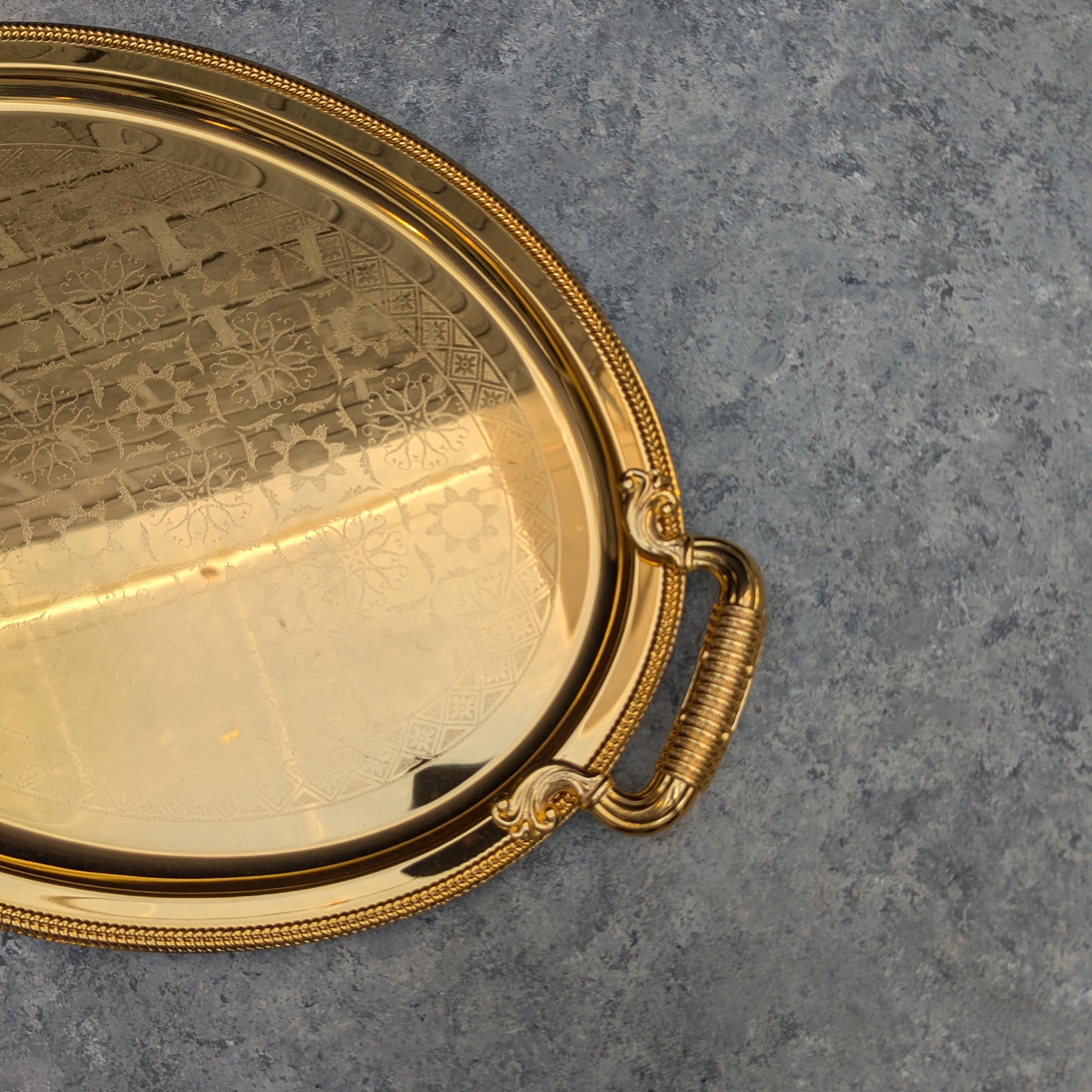 Gold Oval Tray