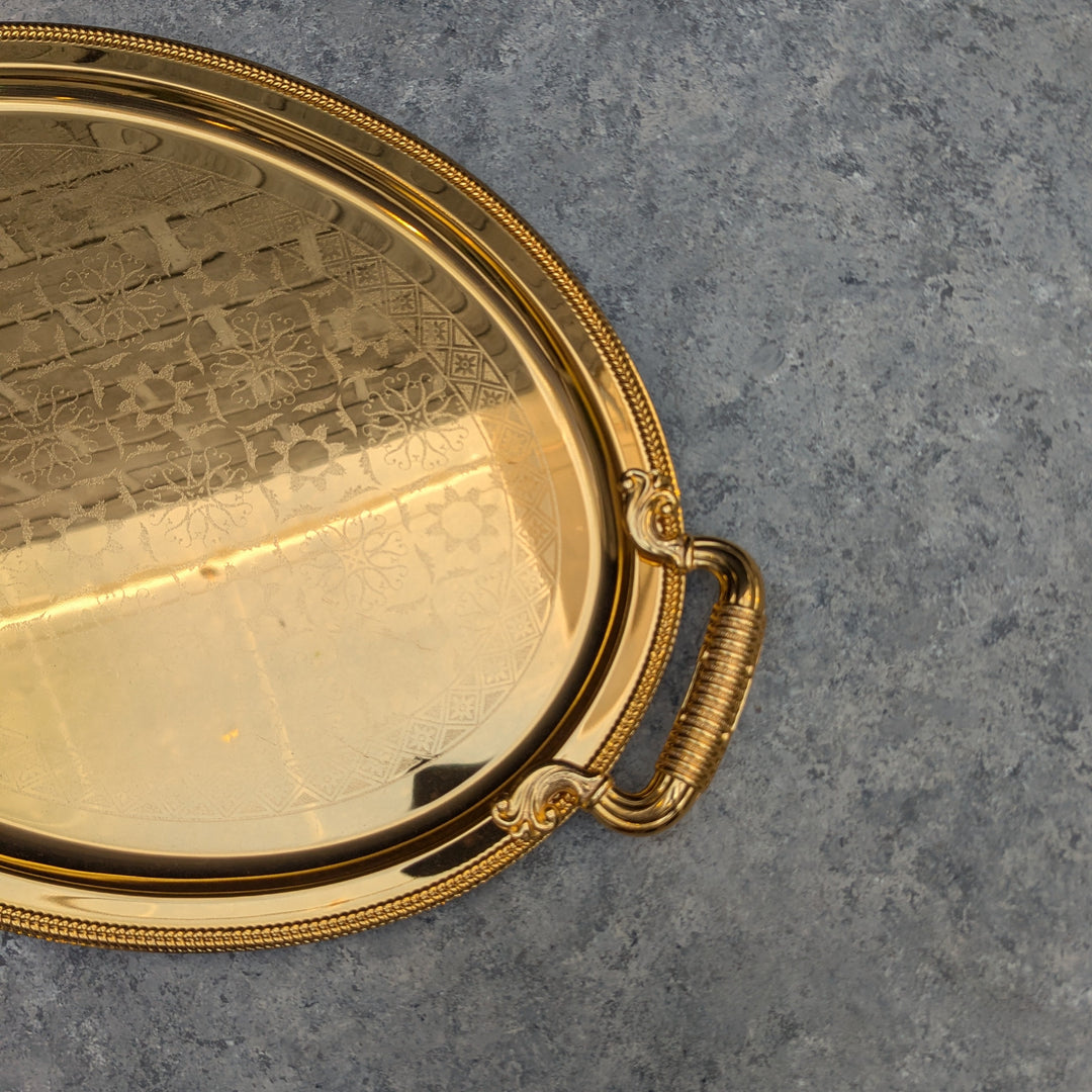 Gold Oval Tray