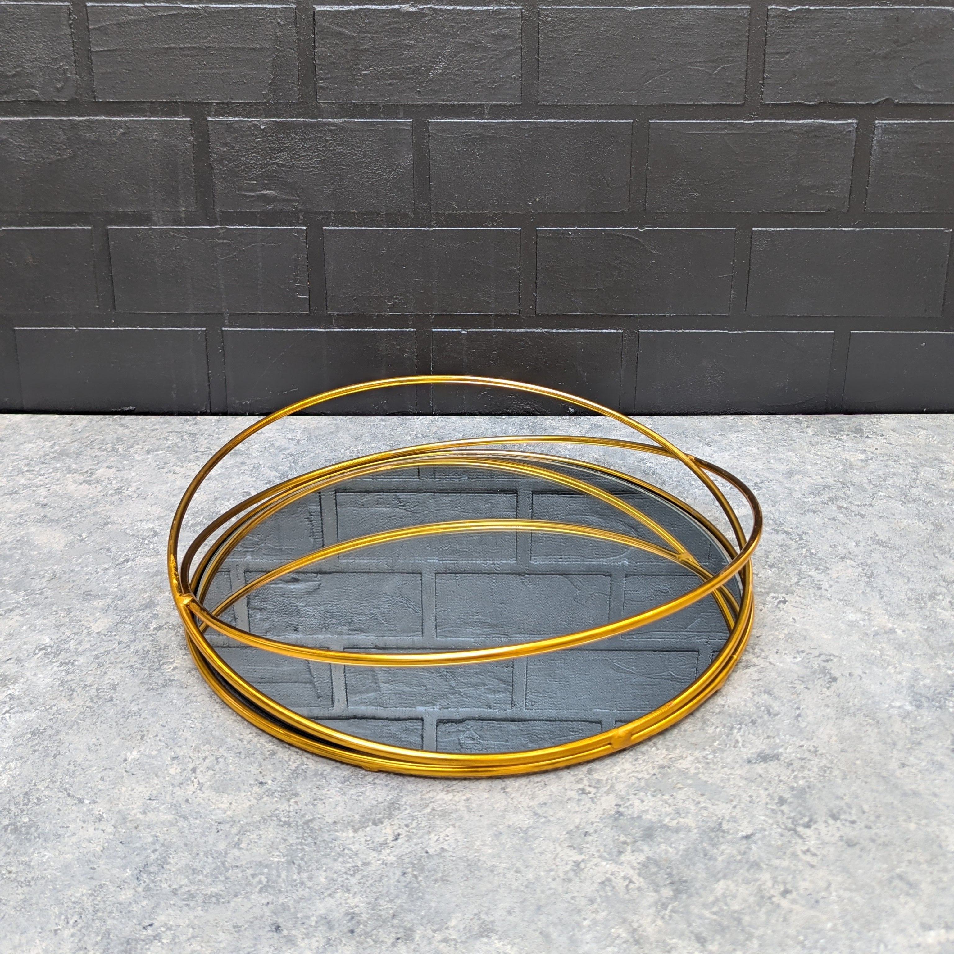 Circle Design Mirror Tray