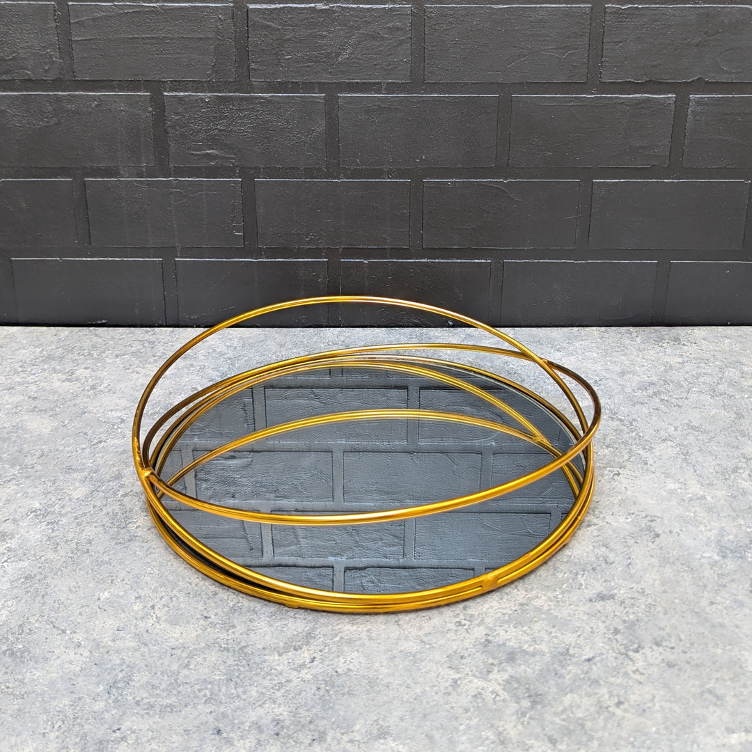 Circle Design Mirror Tray