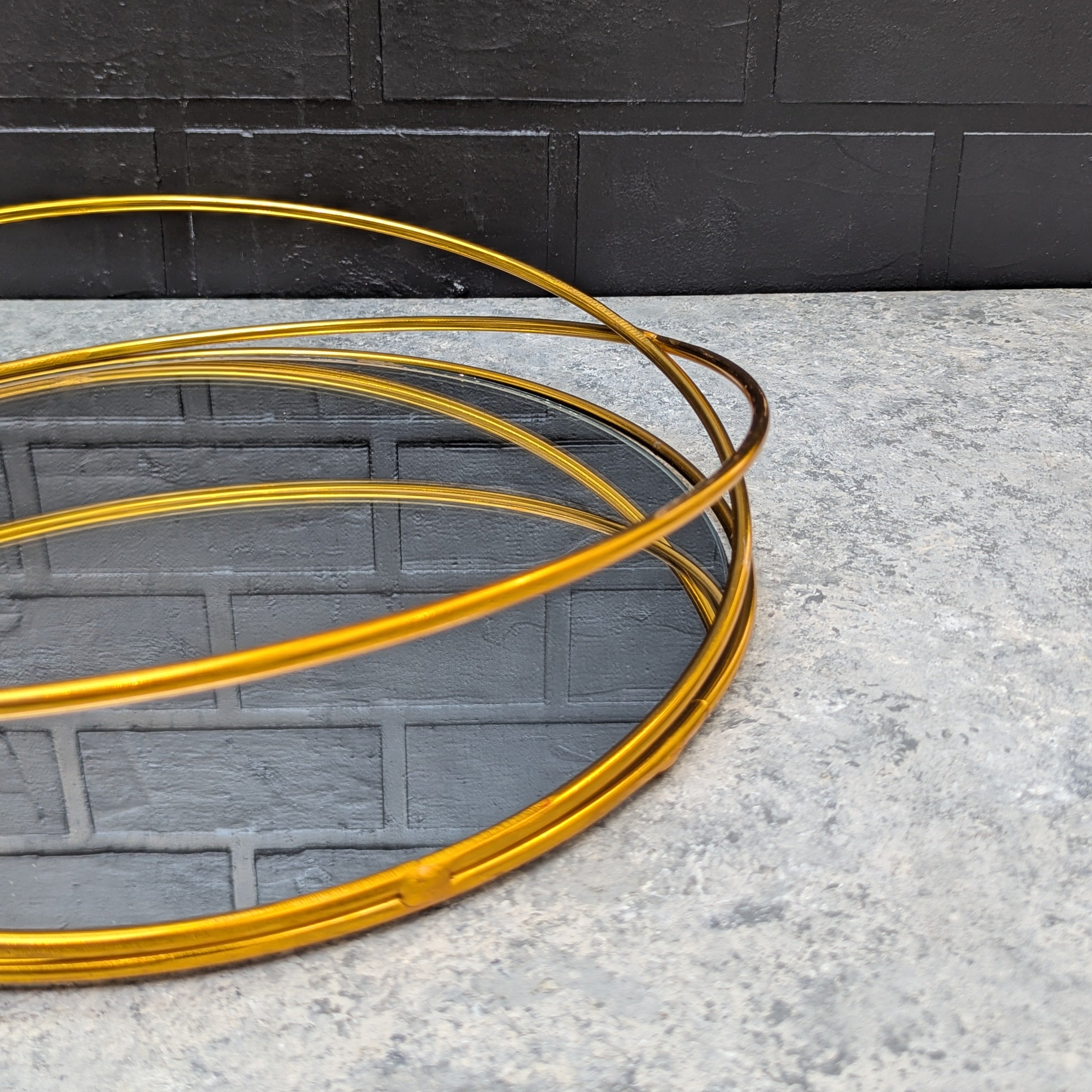 Circle Design Mirror Tray
