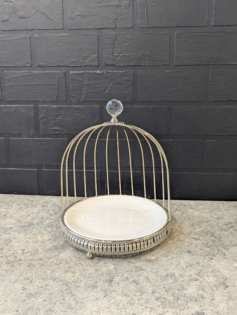 1 Tier Serving Tray in Silver and Gold