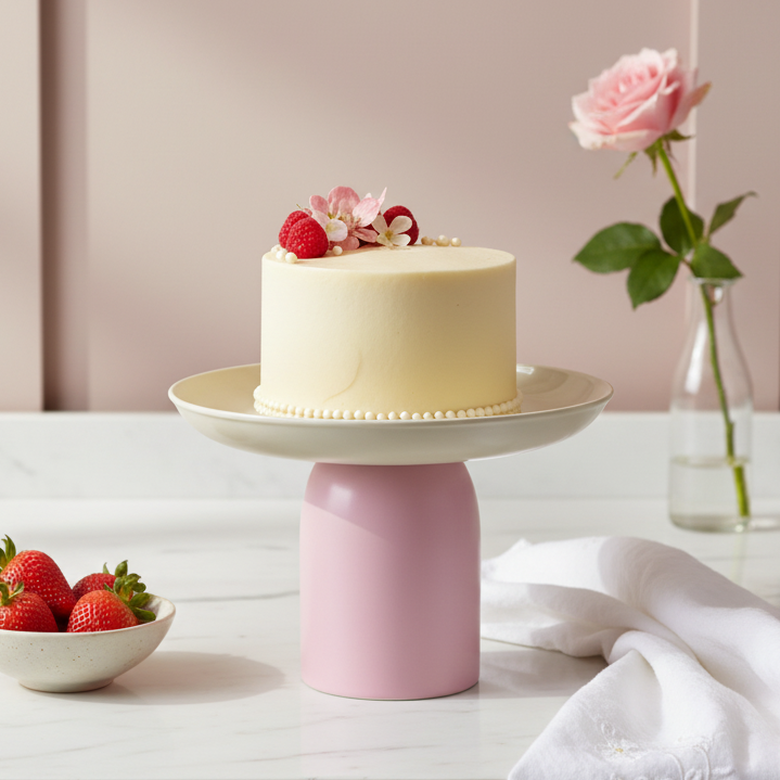 White and  Pink Cake Stand