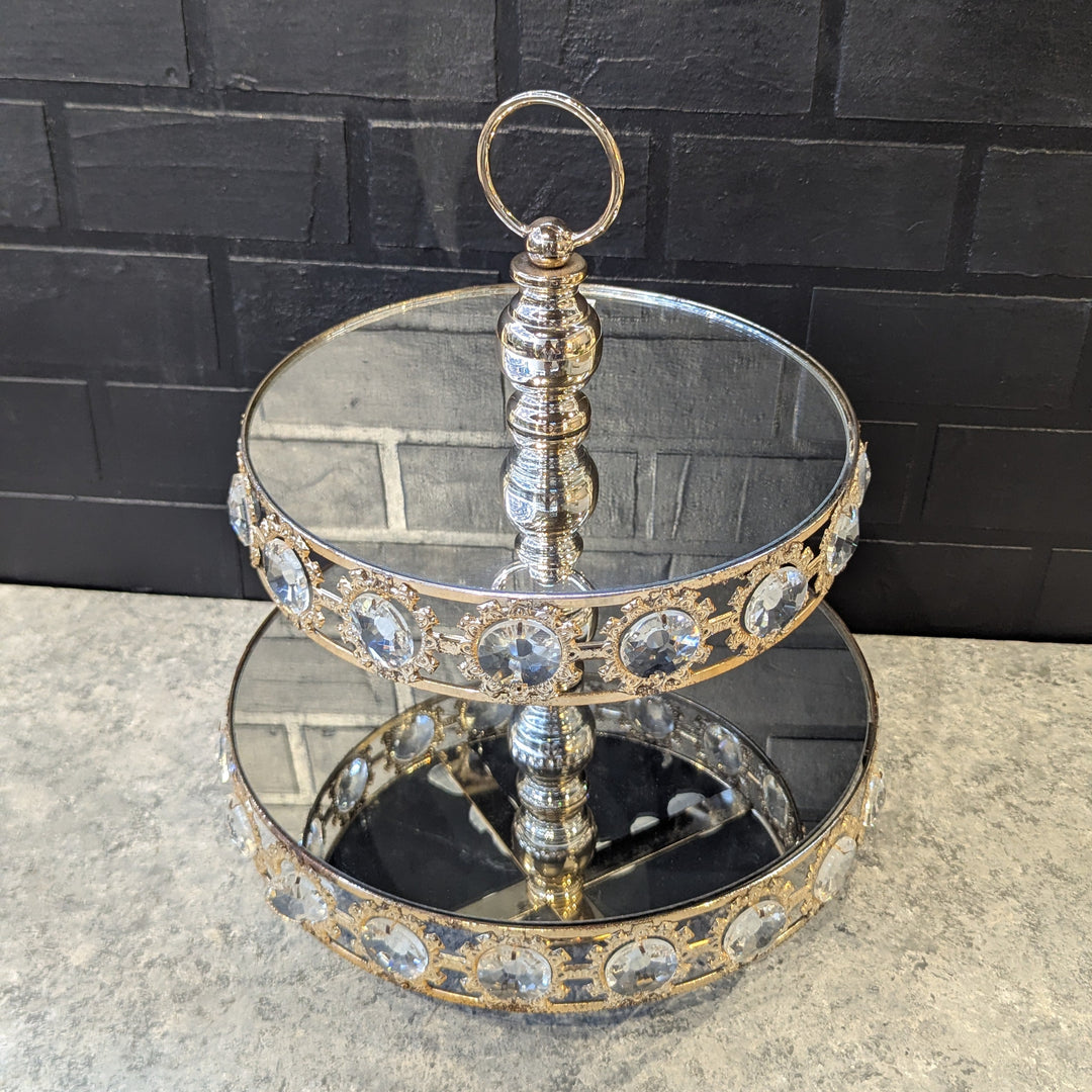 Crystal Two-Tier Stand