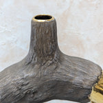 Load image into Gallery viewer, Wood and Gold design  Decorative Vase
