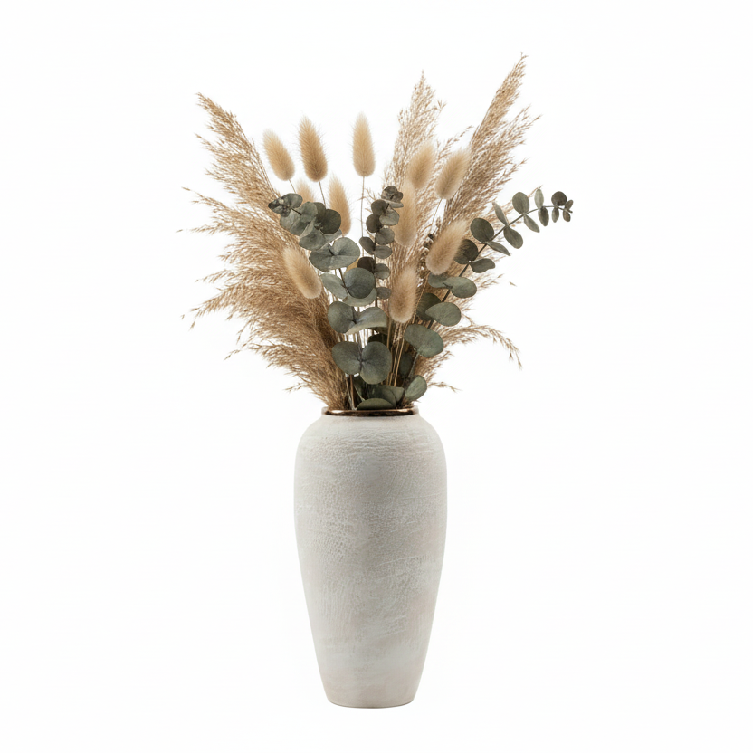 White Textured Vase