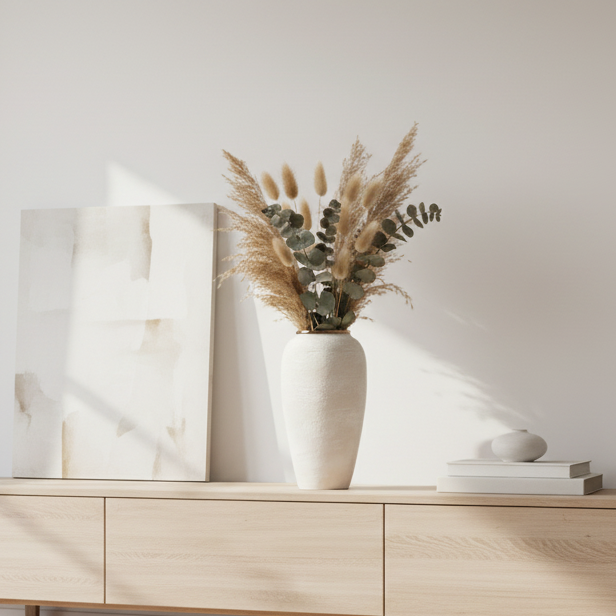 White Textured Vase