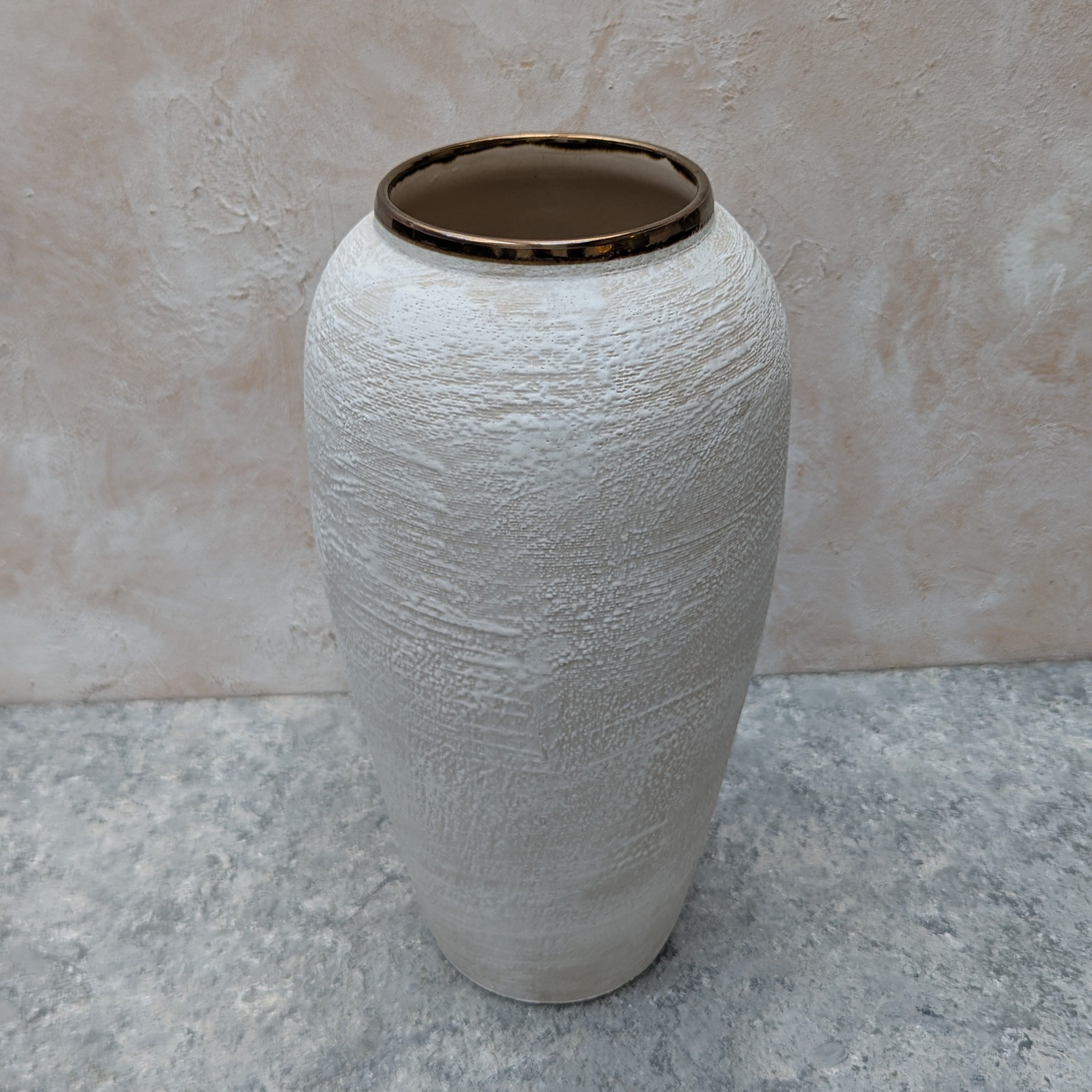 White Textured Vase
