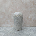 Load image into Gallery viewer, White Ceramic Vase with Foam Texture
