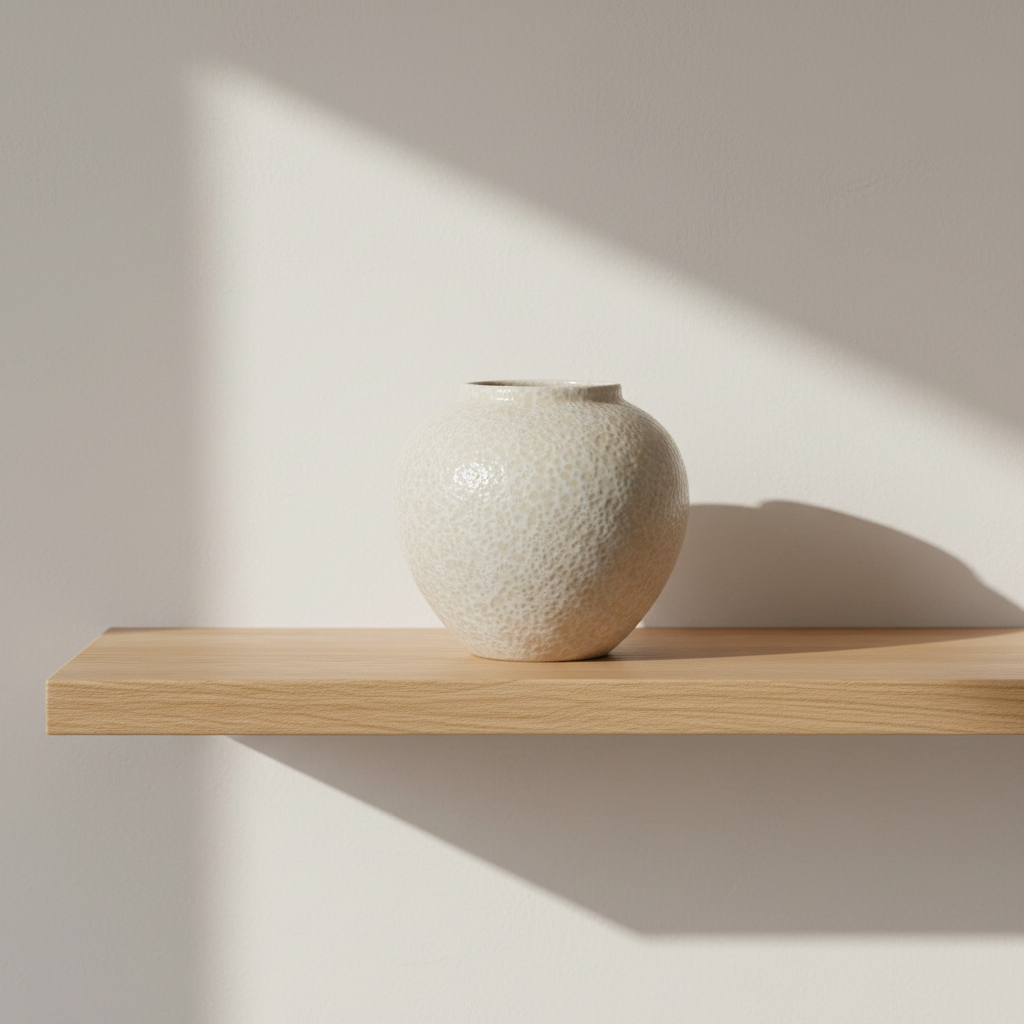 White Crackle Ceramic Vase