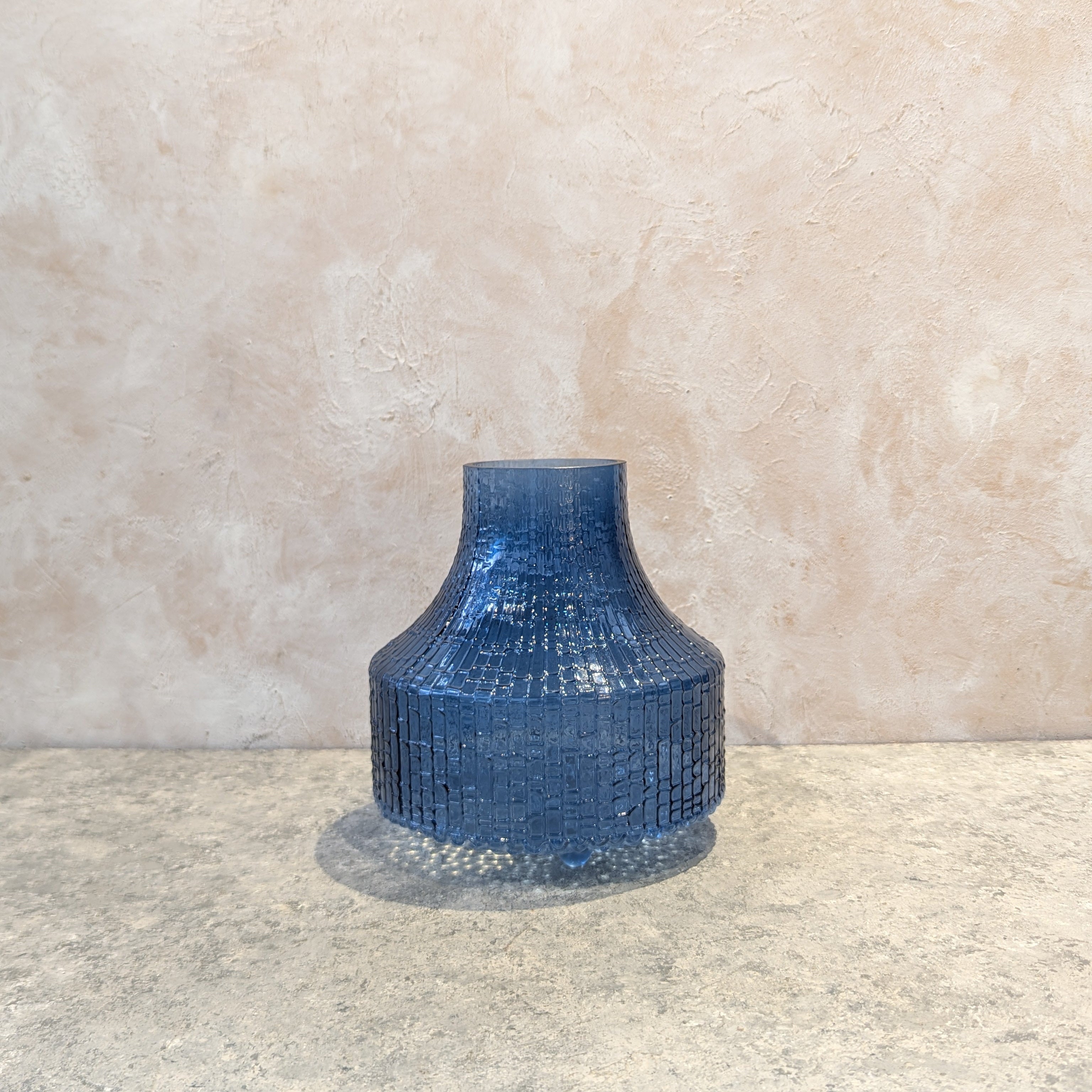 Blue Textured Vase