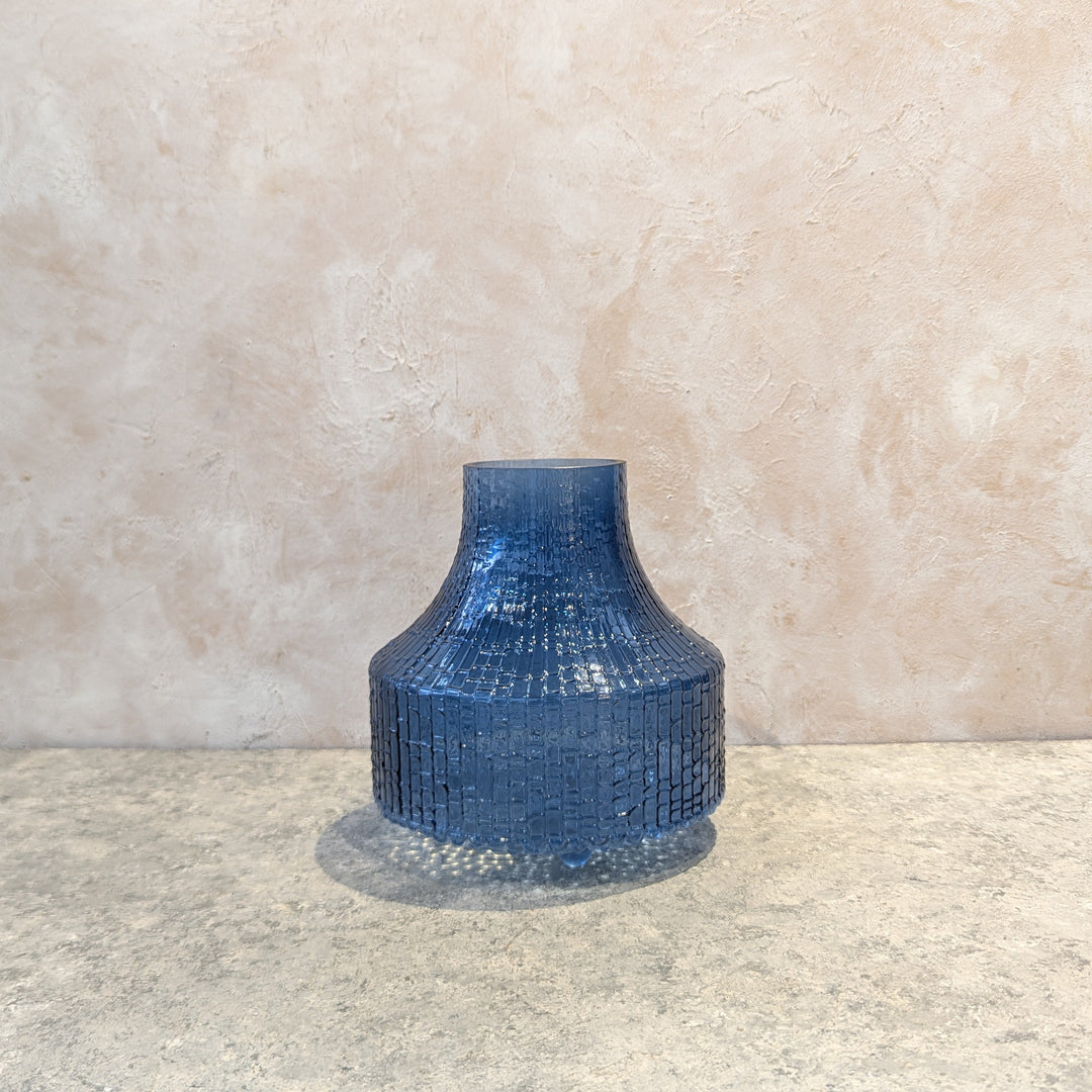 Blue Textured Vase