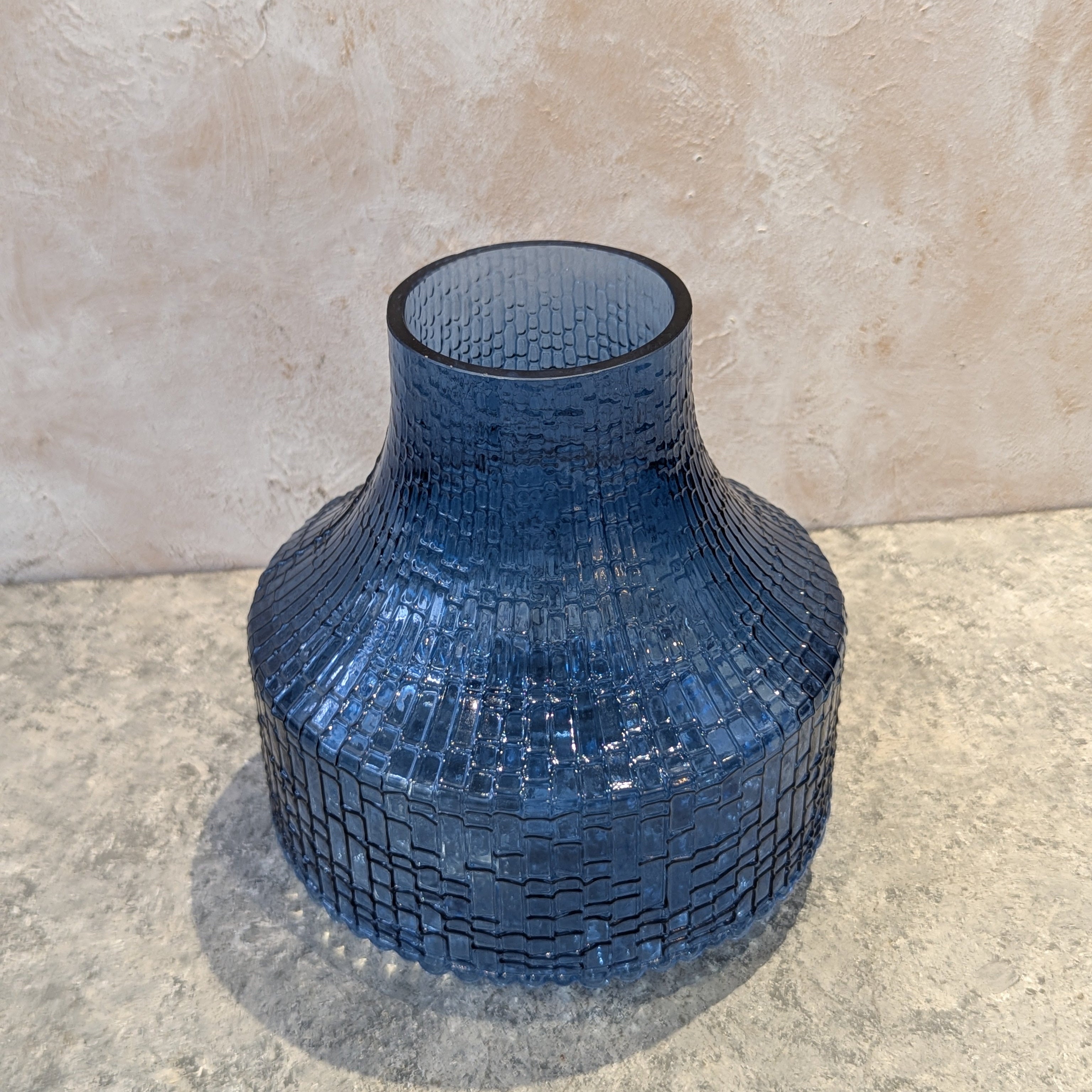 Blue Textured Vase