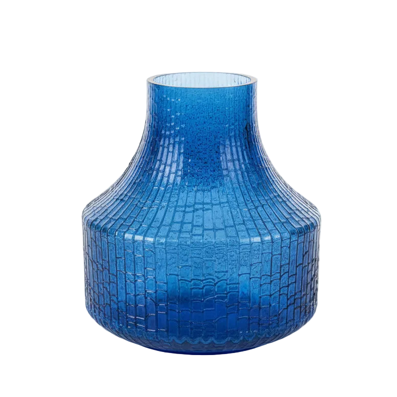 Blue Textured Vase
