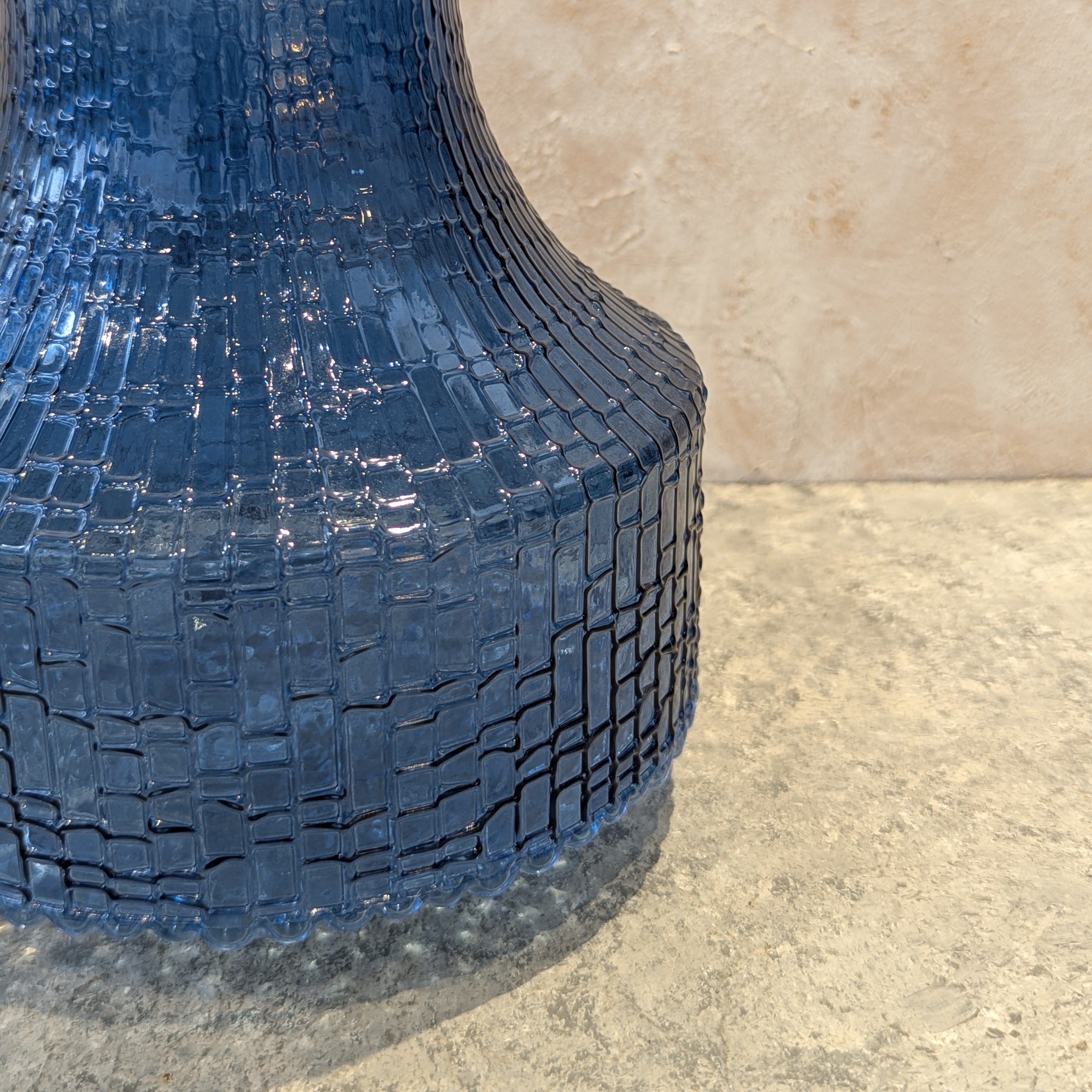 Blue Textured Vase