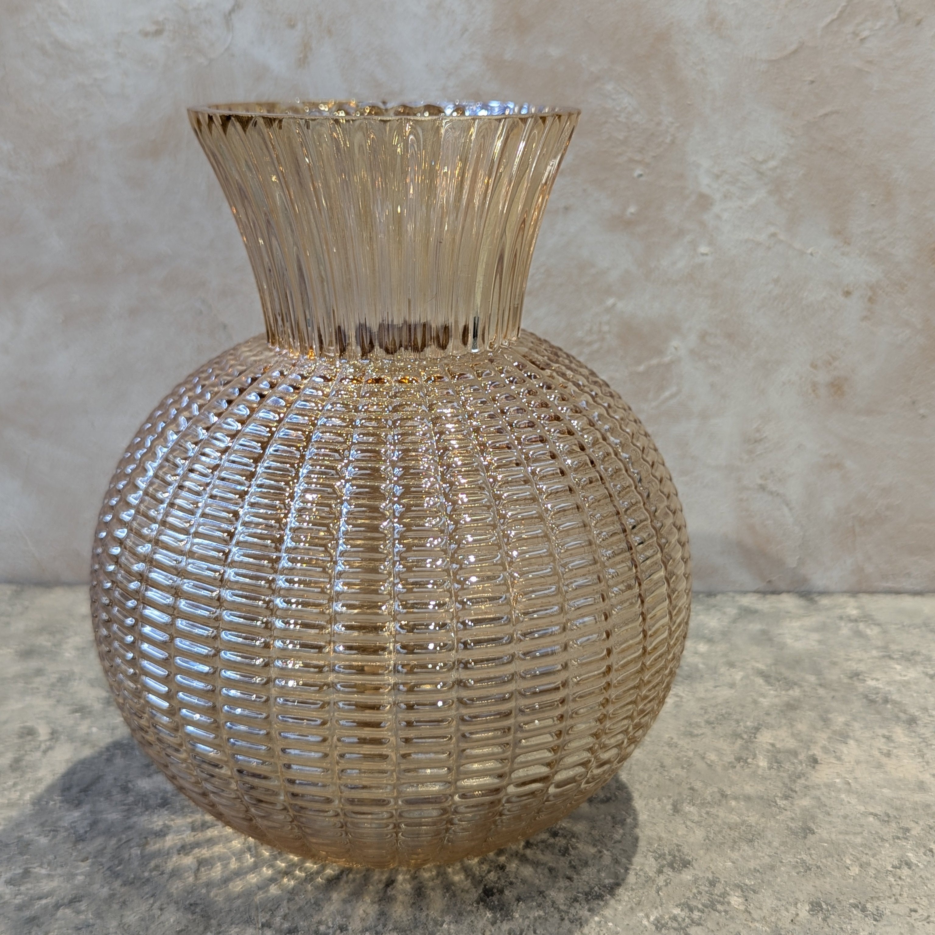 Light Orange Ball Vase