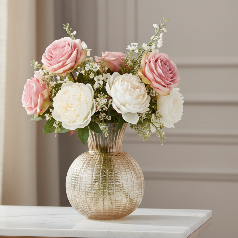 Light Orange Ball Vase