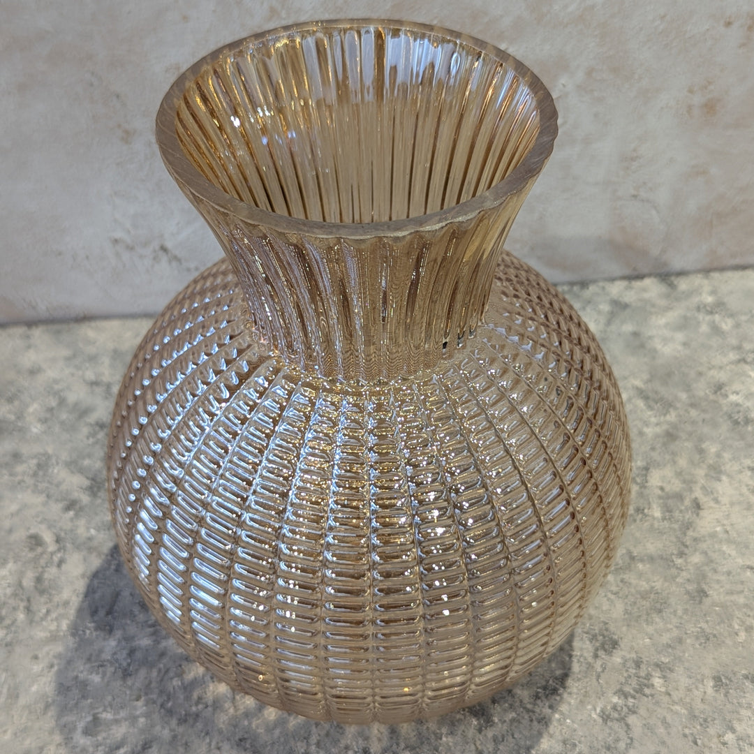 Light Orange Ball Vase