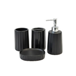 Load image into Gallery viewer, Black Bathroom Ceramic Set
