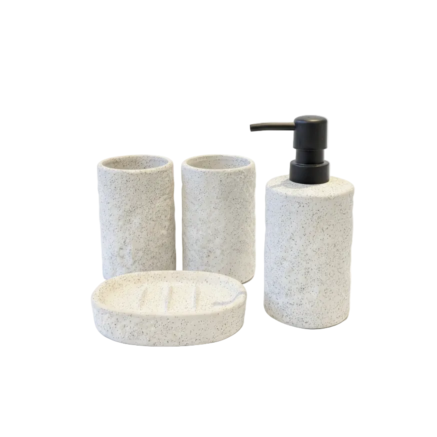 White Bathroom Ceramic Set