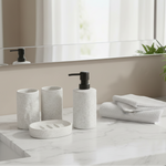 Load image into Gallery viewer, White Bathroom Ceramic Set
